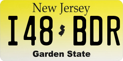 NJ license plate I48BDR
