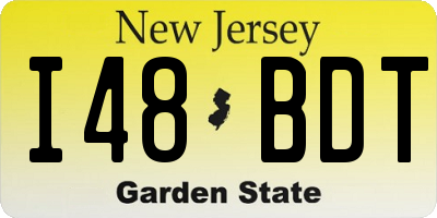 NJ license plate I48BDT