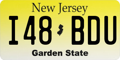 NJ license plate I48BDU