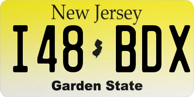 NJ license plate I48BDX