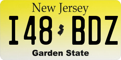 NJ license plate I48BDZ