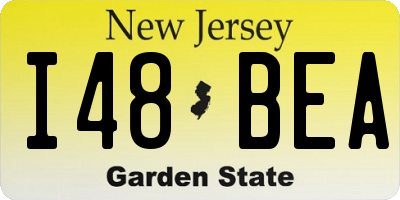 NJ license plate I48BEA