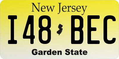 NJ license plate I48BEC