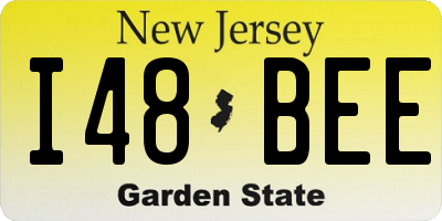 NJ license plate I48BEE