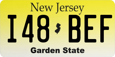NJ license plate I48BEF
