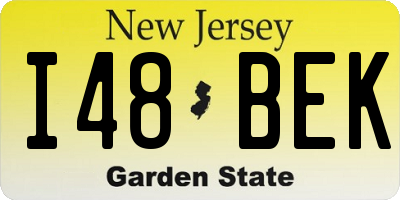 NJ license plate I48BEK