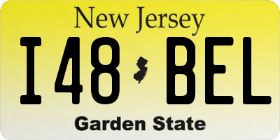NJ license plate I48BEL