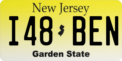 NJ license plate I48BEN