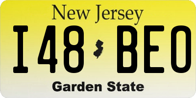 NJ license plate I48BEO