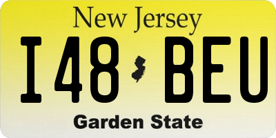 NJ license plate I48BEU