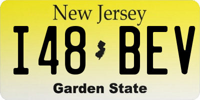 NJ license plate I48BEV
