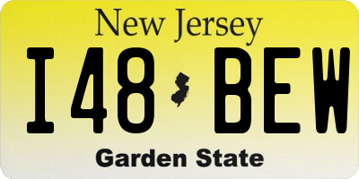 NJ license plate I48BEW