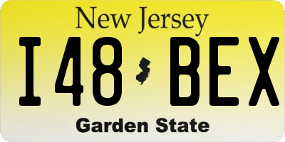 NJ license plate I48BEX
