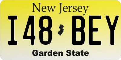 NJ license plate I48BEY