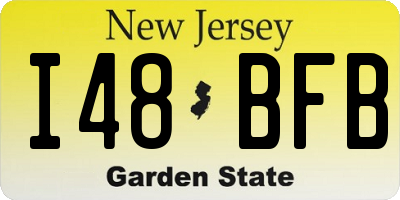 NJ license plate I48BFB