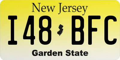 NJ license plate I48BFC