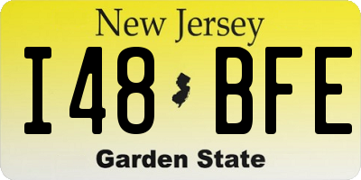 NJ license plate I48BFE