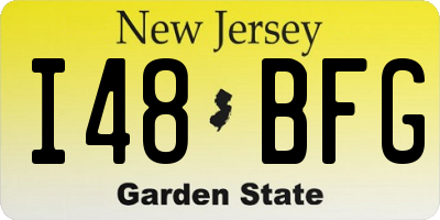 NJ license plate I48BFG