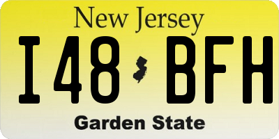 NJ license plate I48BFH