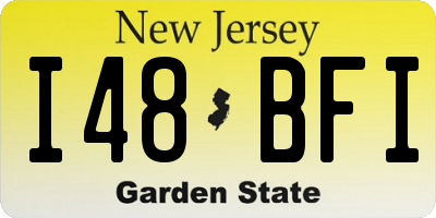 NJ license plate I48BFI