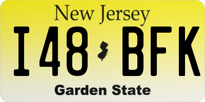 NJ license plate I48BFK