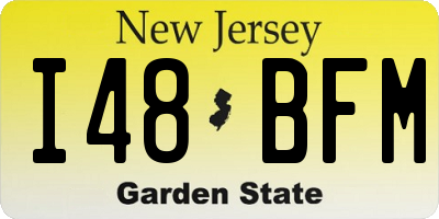 NJ license plate I48BFM