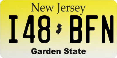 NJ license plate I48BFN