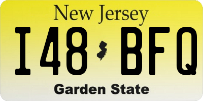 NJ license plate I48BFQ