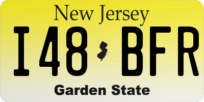 NJ license plate I48BFR