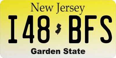 NJ license plate I48BFS
