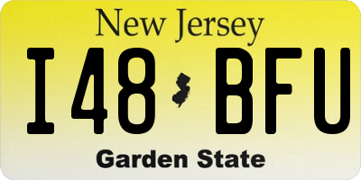 NJ license plate I48BFU