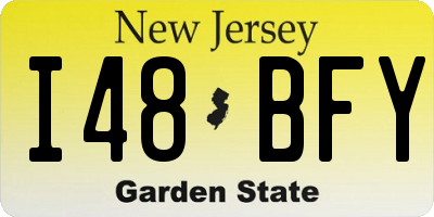 NJ license plate I48BFY