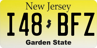 NJ license plate I48BFZ