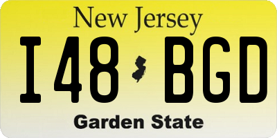NJ license plate I48BGD