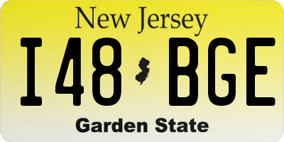 NJ license plate I48BGE