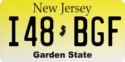 NJ license plate I48BGF
