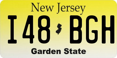 NJ license plate I48BGH