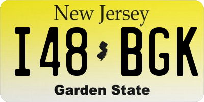 NJ license plate I48BGK