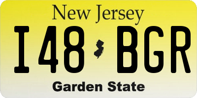 NJ license plate I48BGR