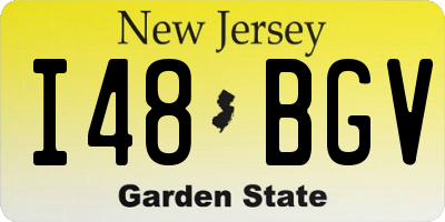 NJ license plate I48BGV