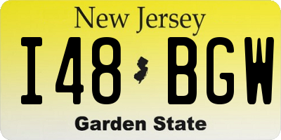 NJ license plate I48BGW