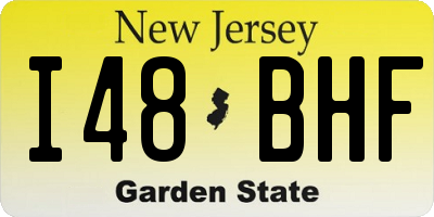 NJ license plate I48BHF