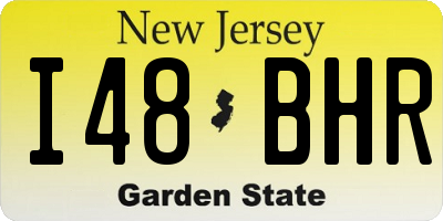 NJ license plate I48BHR
