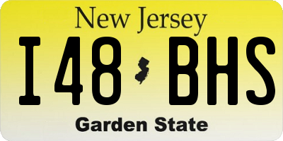 NJ license plate I48BHS