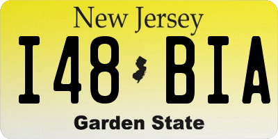 NJ license plate I48BIA