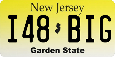 NJ license plate I48BIG