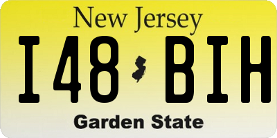 NJ license plate I48BIH