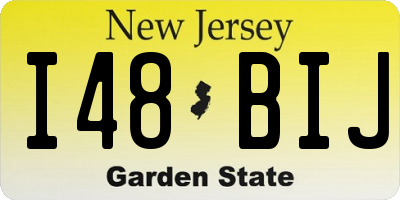 NJ license plate I48BIJ