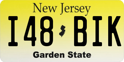 NJ license plate I48BIK