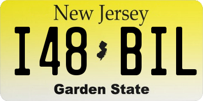 NJ license plate I48BIL